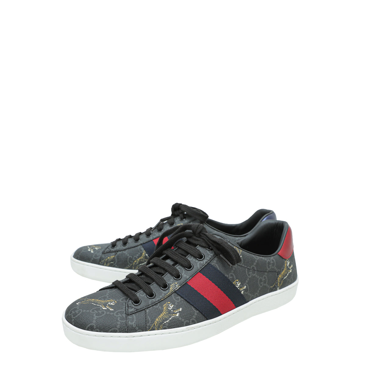 Gucci Black GG Supreme Ace Tigers Sneaker 8
