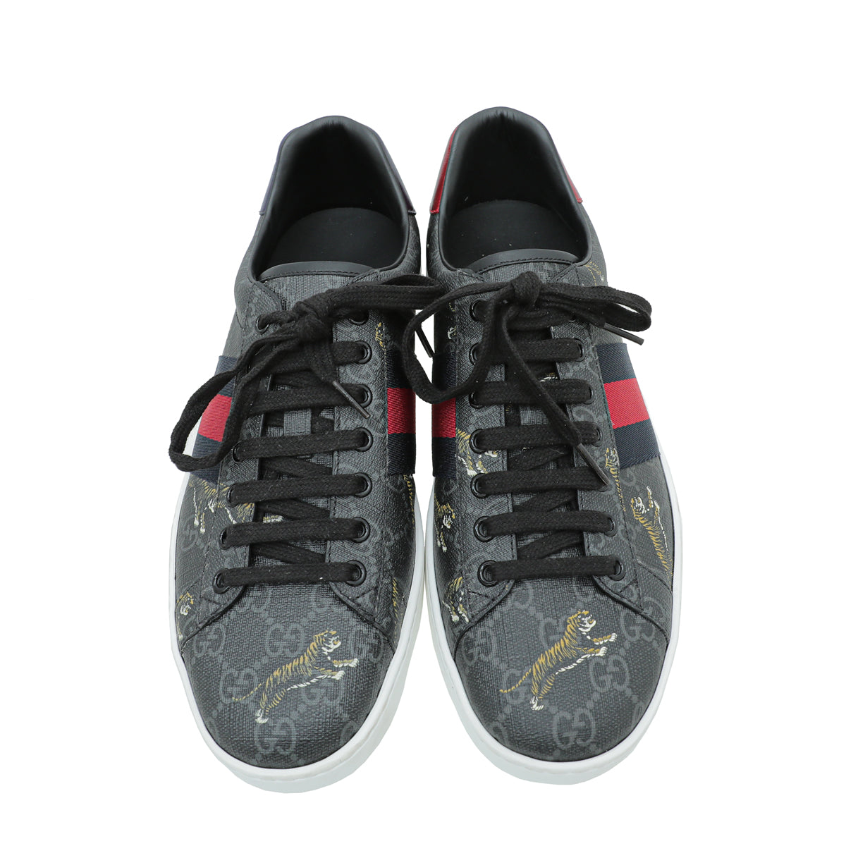 Gucci Black GG Supreme Ace Tigers Sneaker 8