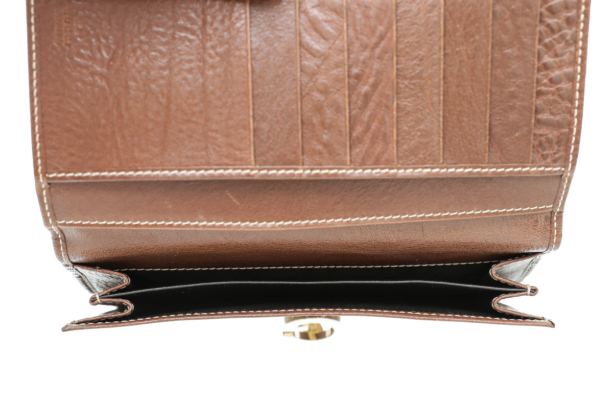 Gucci Bicolor G Lock French Wallet