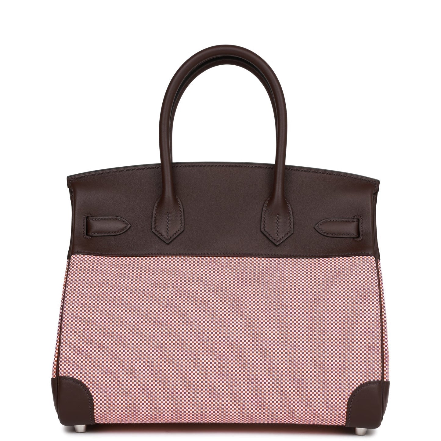 Hermes Quadrille Birkin 30 Rouge Sellier Toile and Swift Palladium Hardware