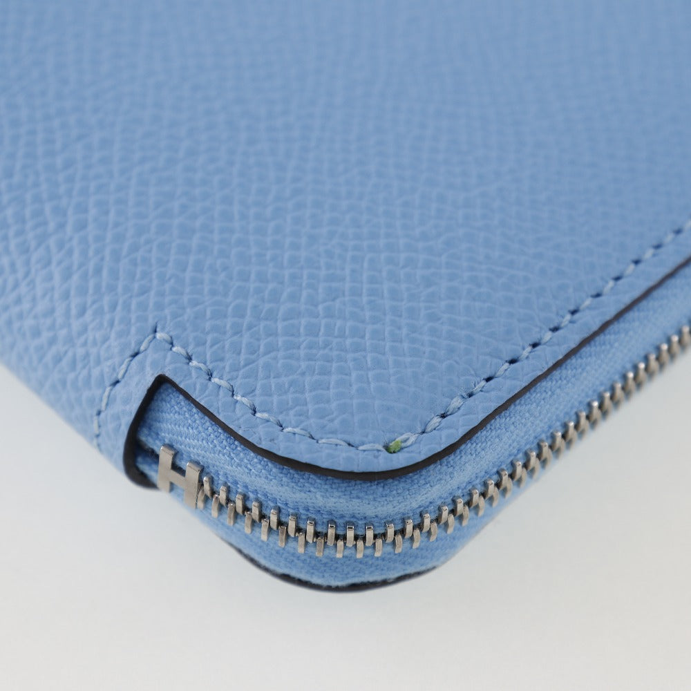 HERMES Long Wallet Purse Epsom light blue Azap long silk in Women Used