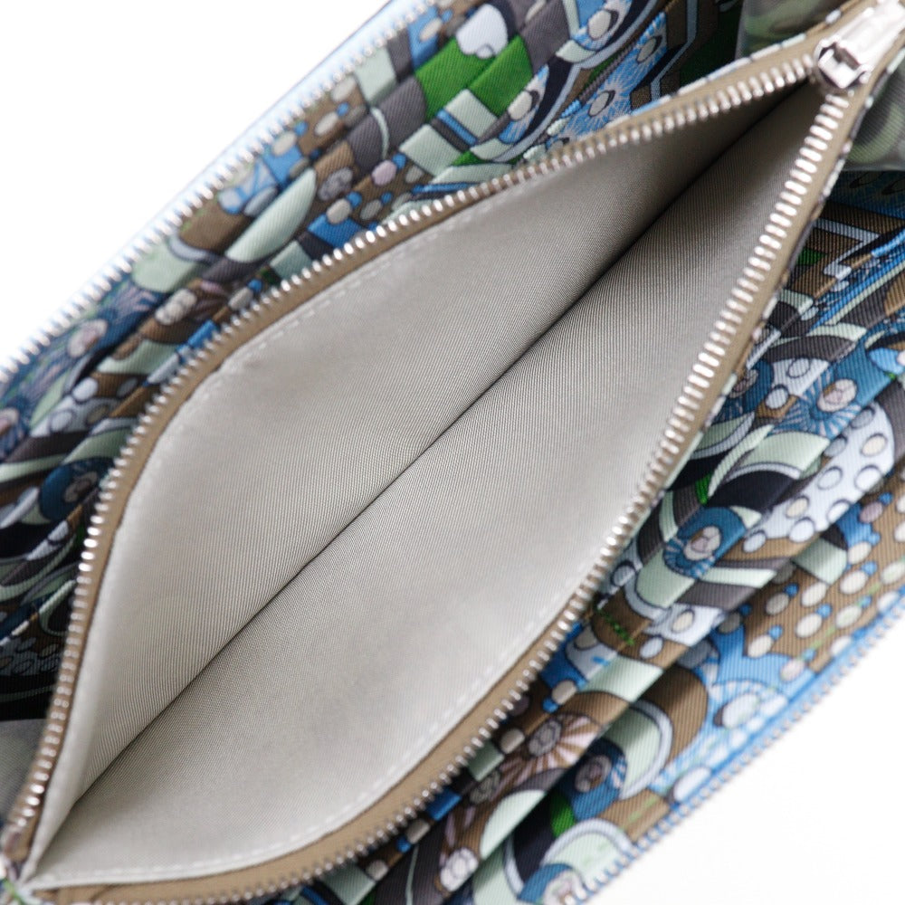 HERMES Long Wallet Purse Epsom light blue Azap long silk in Women Used