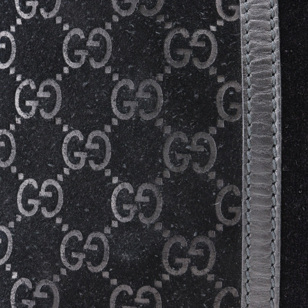 GUCCI Tote Bag 162160 Suede black GG Shelly line unisex(Unisex) Used