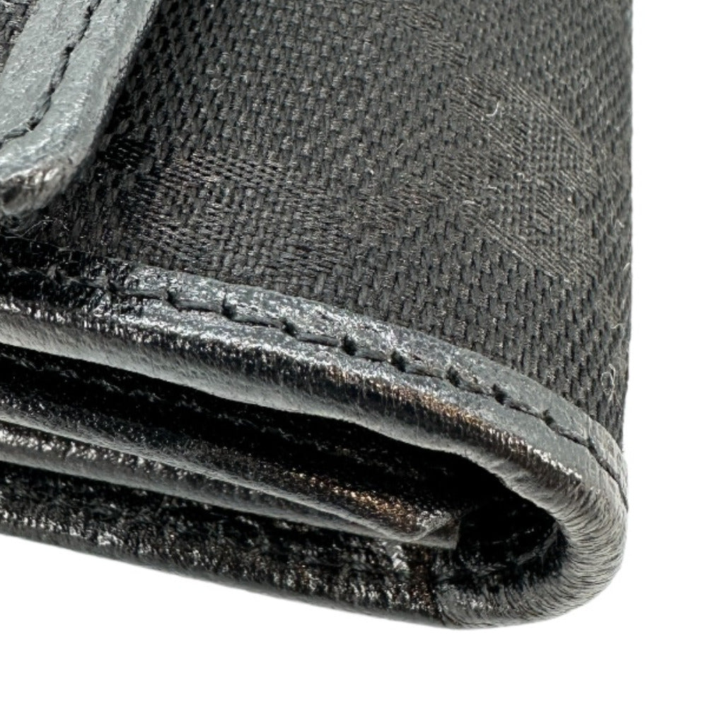 GUCCI Long Wallet Purse GG canvas black Women(Unisex) Used