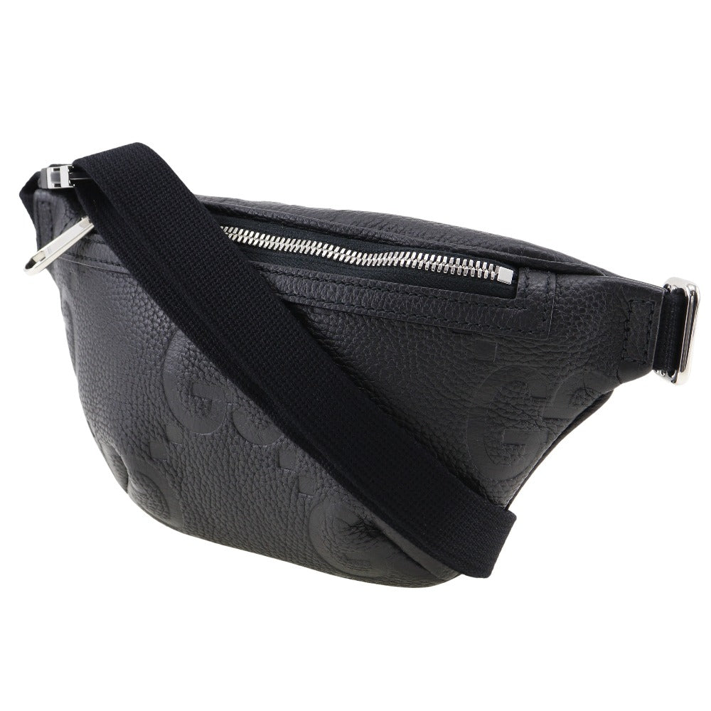 GUCCI Sling bag 658582 leather black Jumbo GG unisex(Unisex) Used