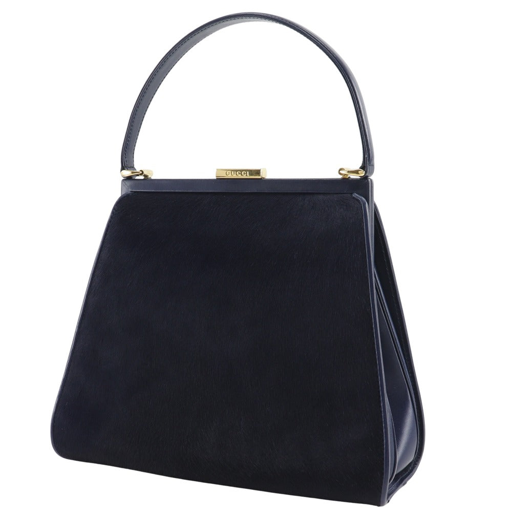 GUCCI Handbag Harako Navy Old Gucci One handle