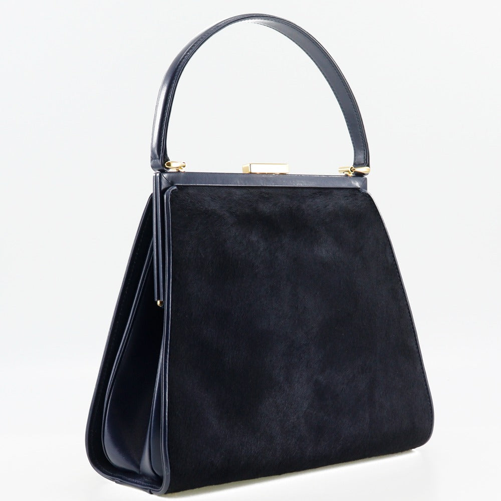 GUCCI Handbag Harako Navy Old Gucci One handle