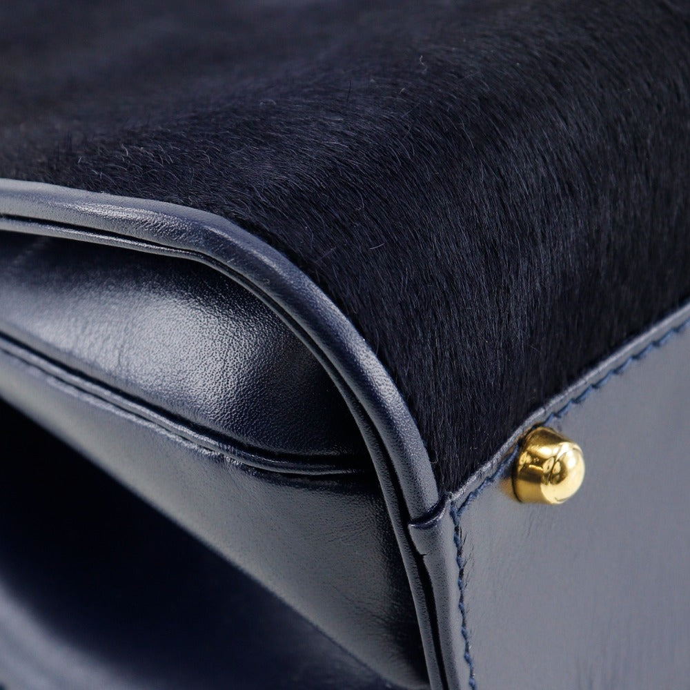 GUCCI Handbag Harako Navy Old Gucci One handle