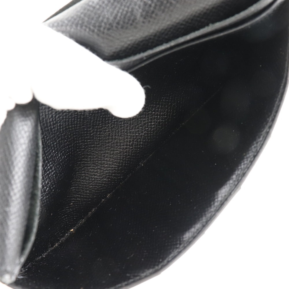 HERMES Bill Compartment leather black MC2 Fleming mens Used
