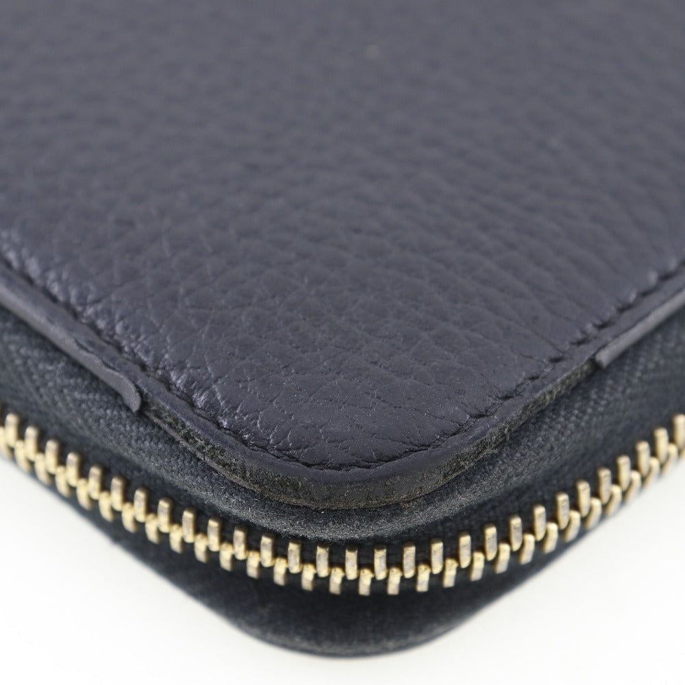 GUCCI Long Wallet Purse 509644 leather black Interlocking unisex(Unisex) Used