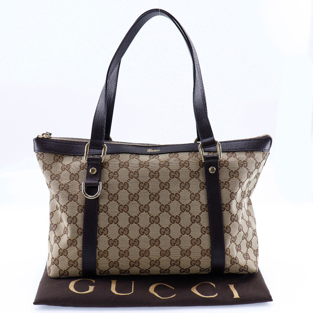 GUCCI Tote Bag 141470 GG canvas Brown Women Used