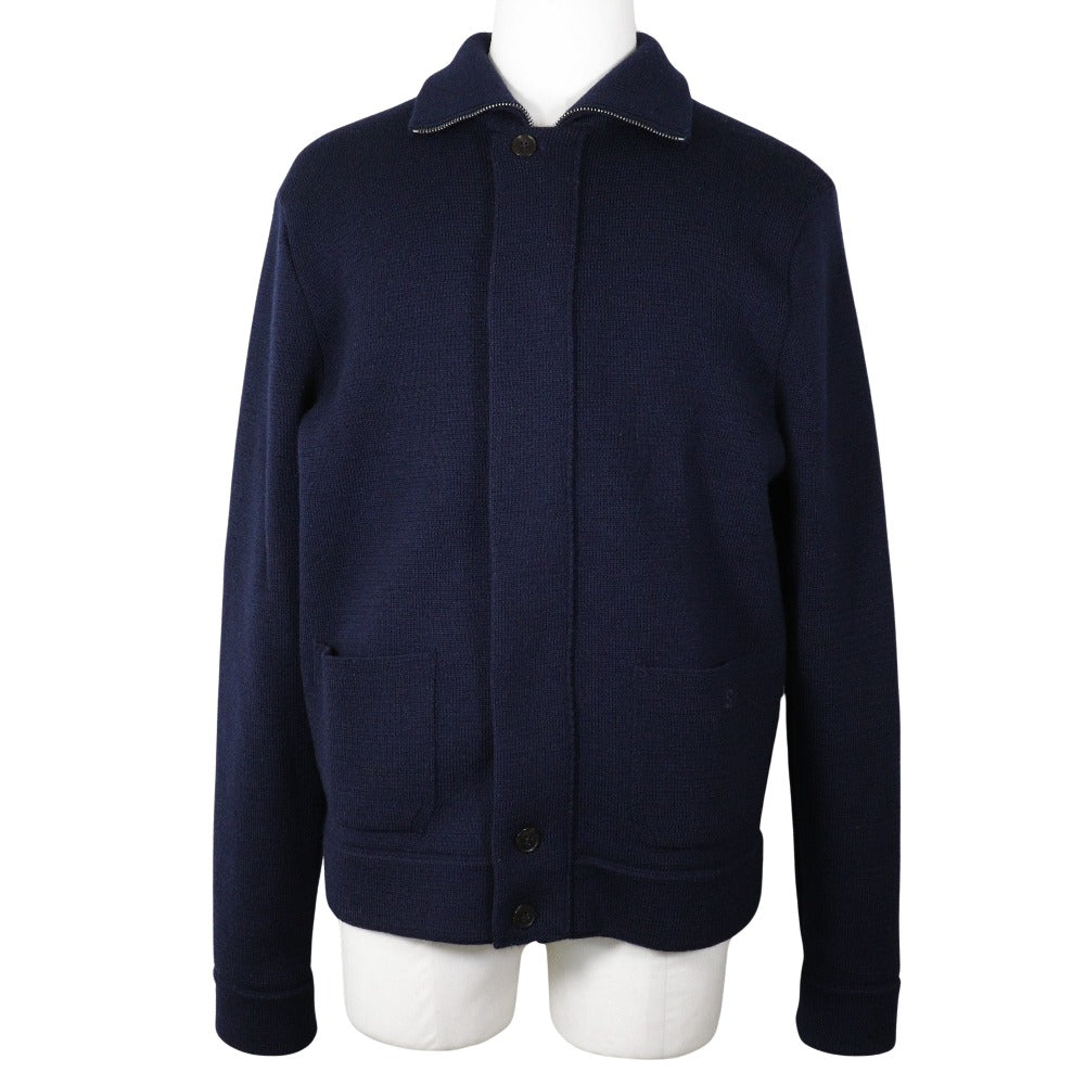 GUCCI sweater cotton Navy Zip up mens XL Used