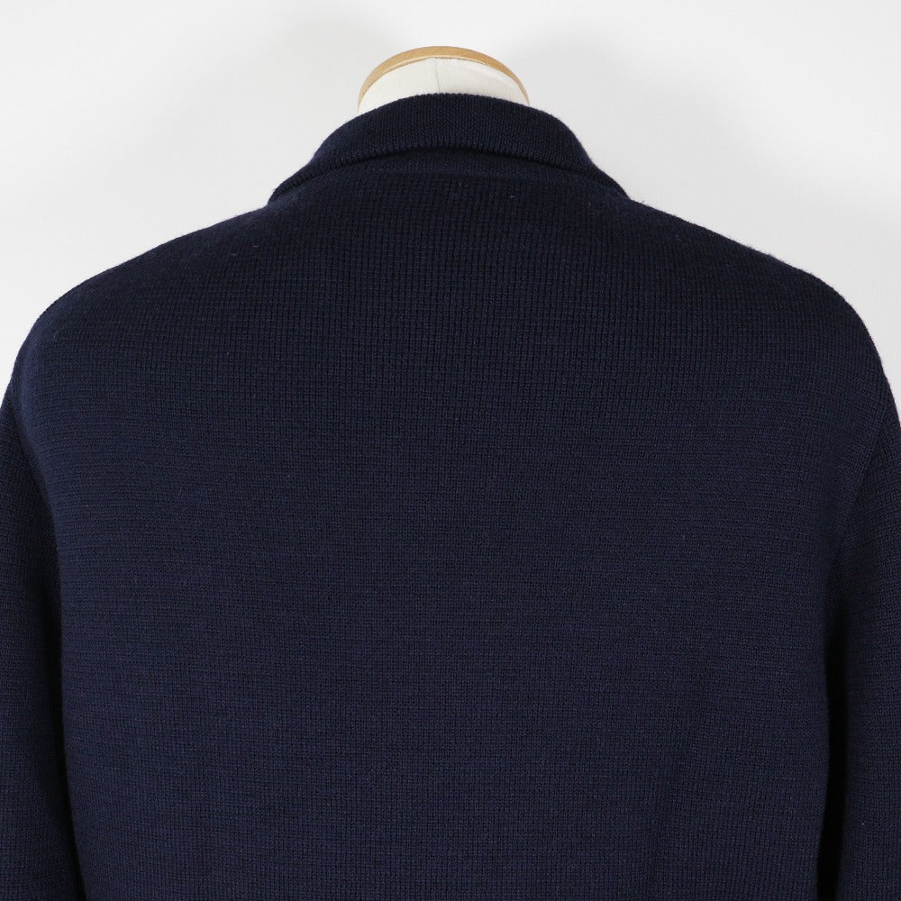 GUCCI sweater cotton Navy Zip up mens XL Used