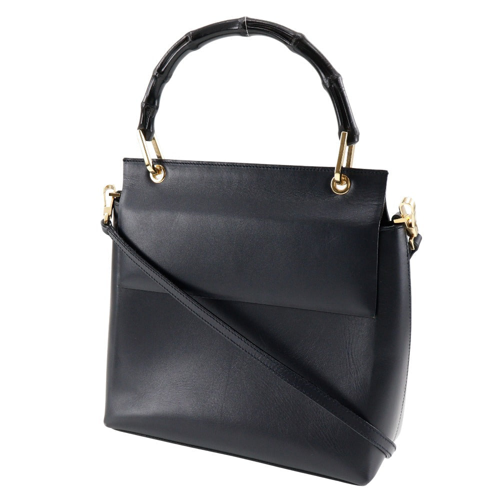 GUCCI Shoulder Bag 001.1887 Calfskin, Bamboo black Women Used