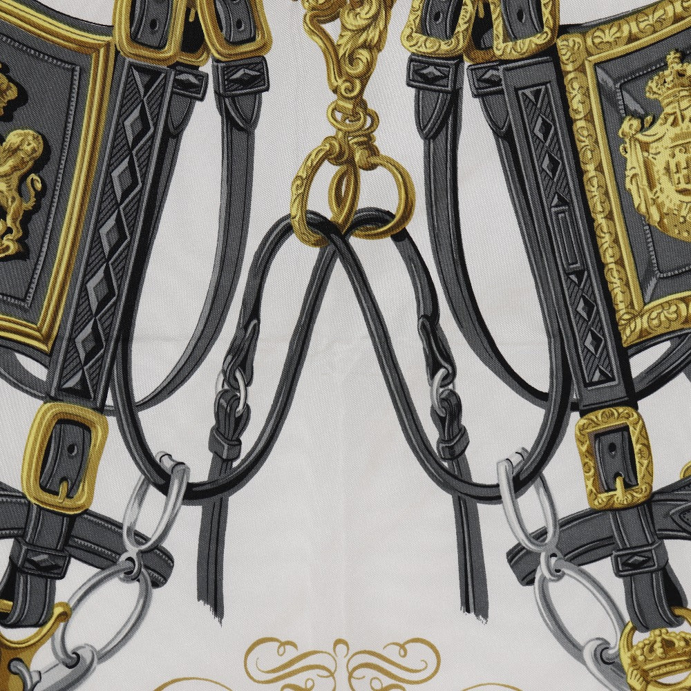 HERMES scarf silk blue Ceremony bridle BRIDES de GALA Carre90 Women Used