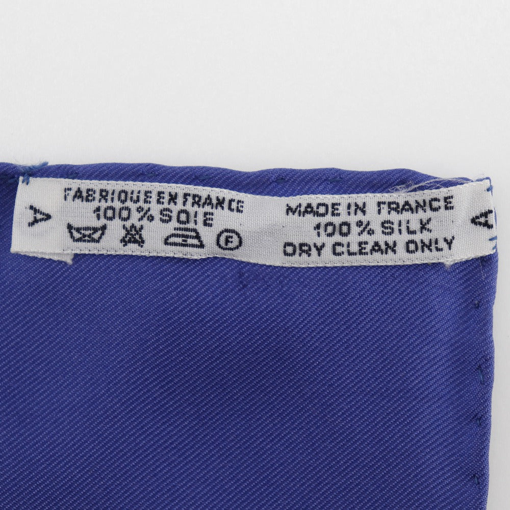 HERMES scarf silk blue Ceremony bridle BRIDES de GALA Carre90 Women Used