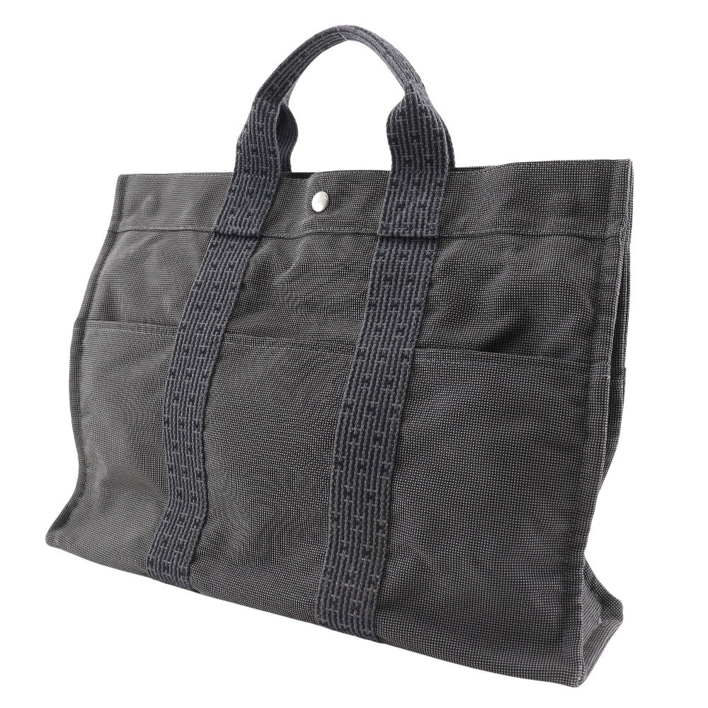 HERMES Tote Bag Nylon canvas gray Her LineMM mens(Unisex) Used