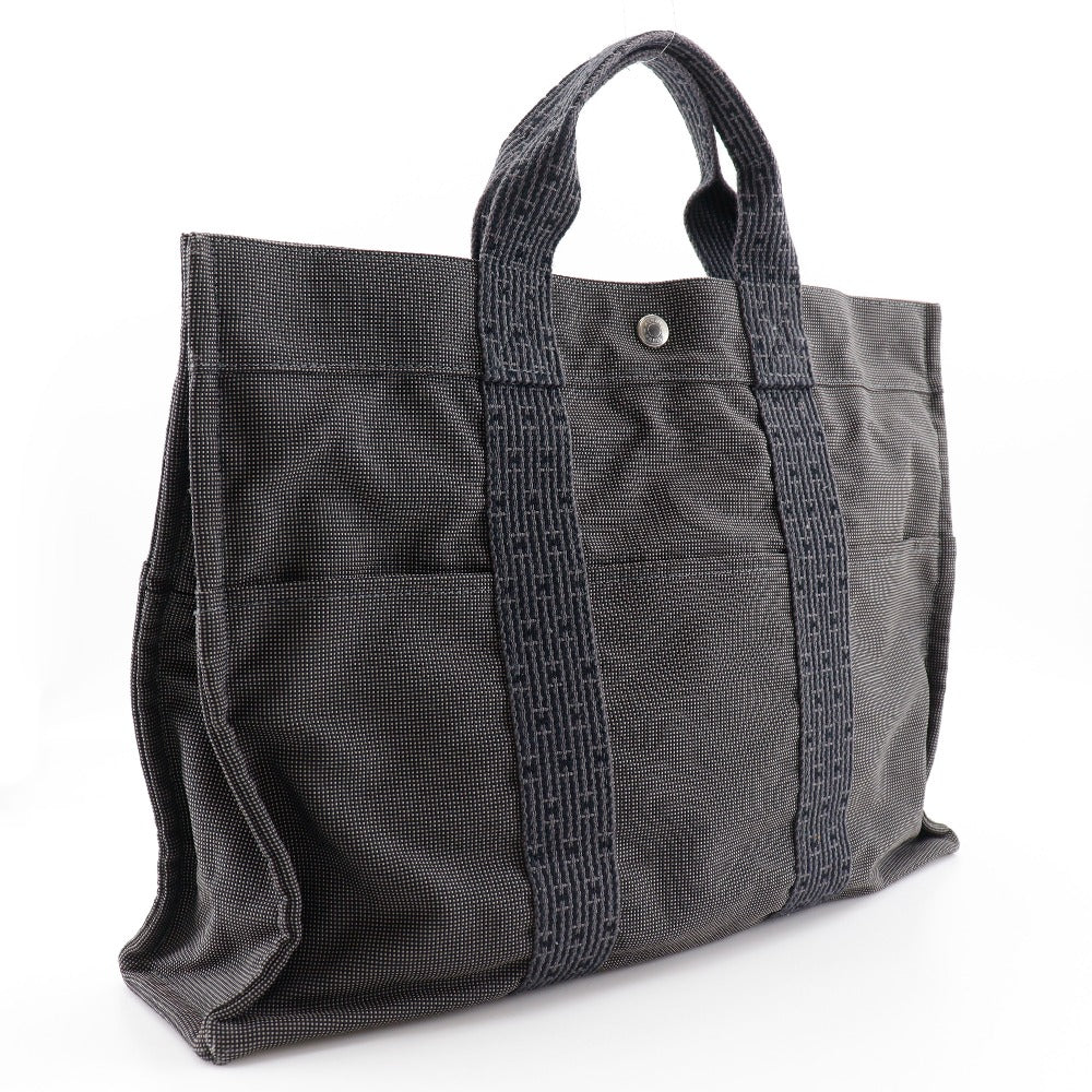 HERMES Tote Bag Nylon canvas gray Her LineMM mens(Unisex) Used