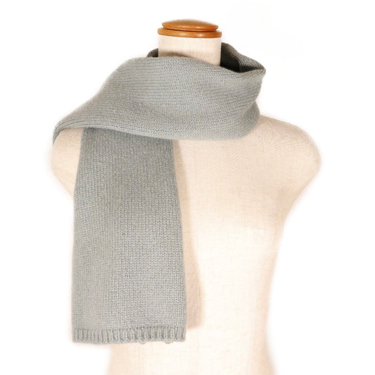 HERMES Scarf cashmere light blue Women(Unisex) Used