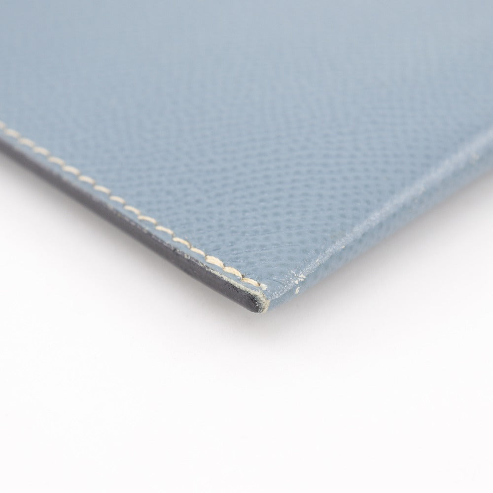 HERMES Shoulder Bag Courchevel light blue Amery