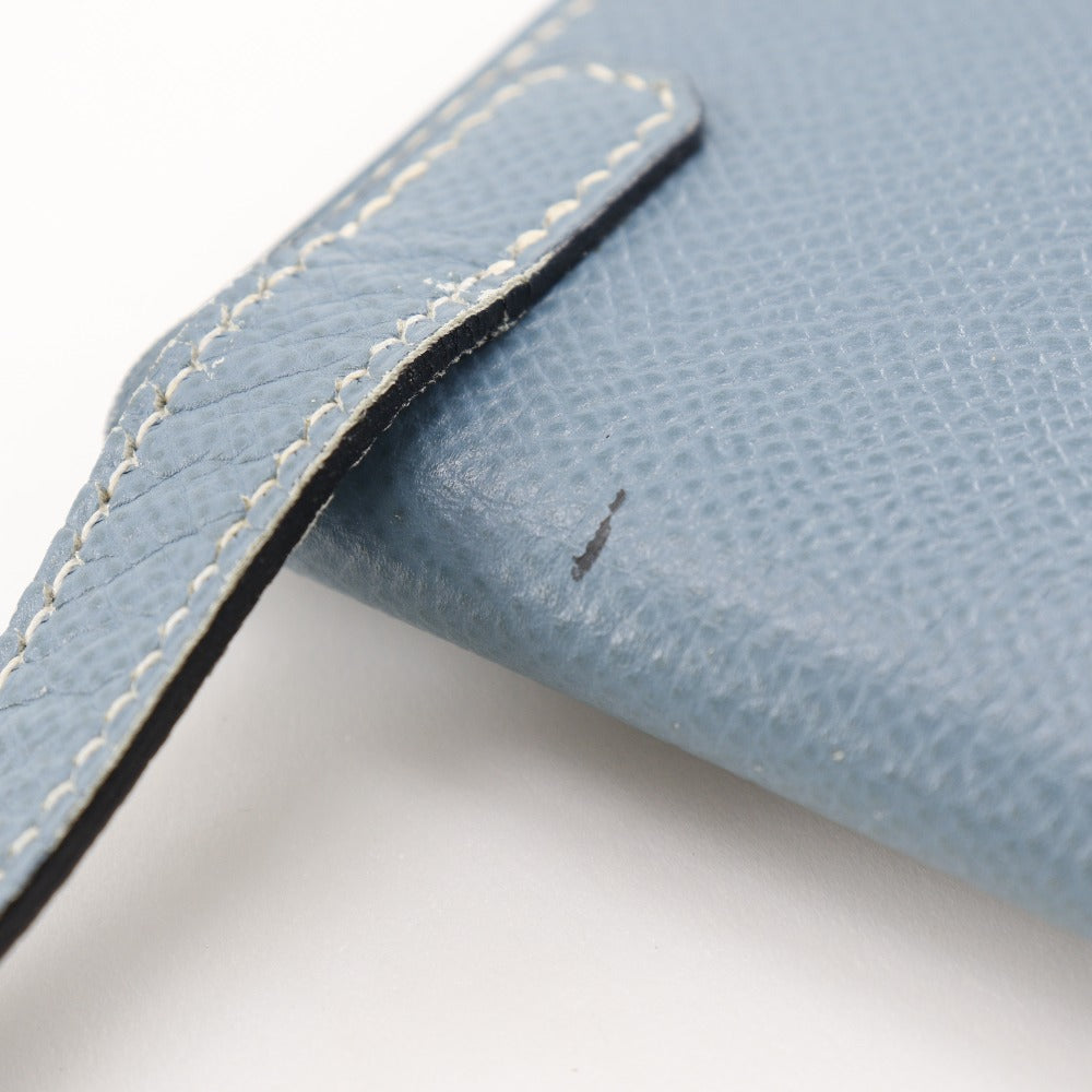 HERMES Shoulder Bag Courchevel light blue Amery