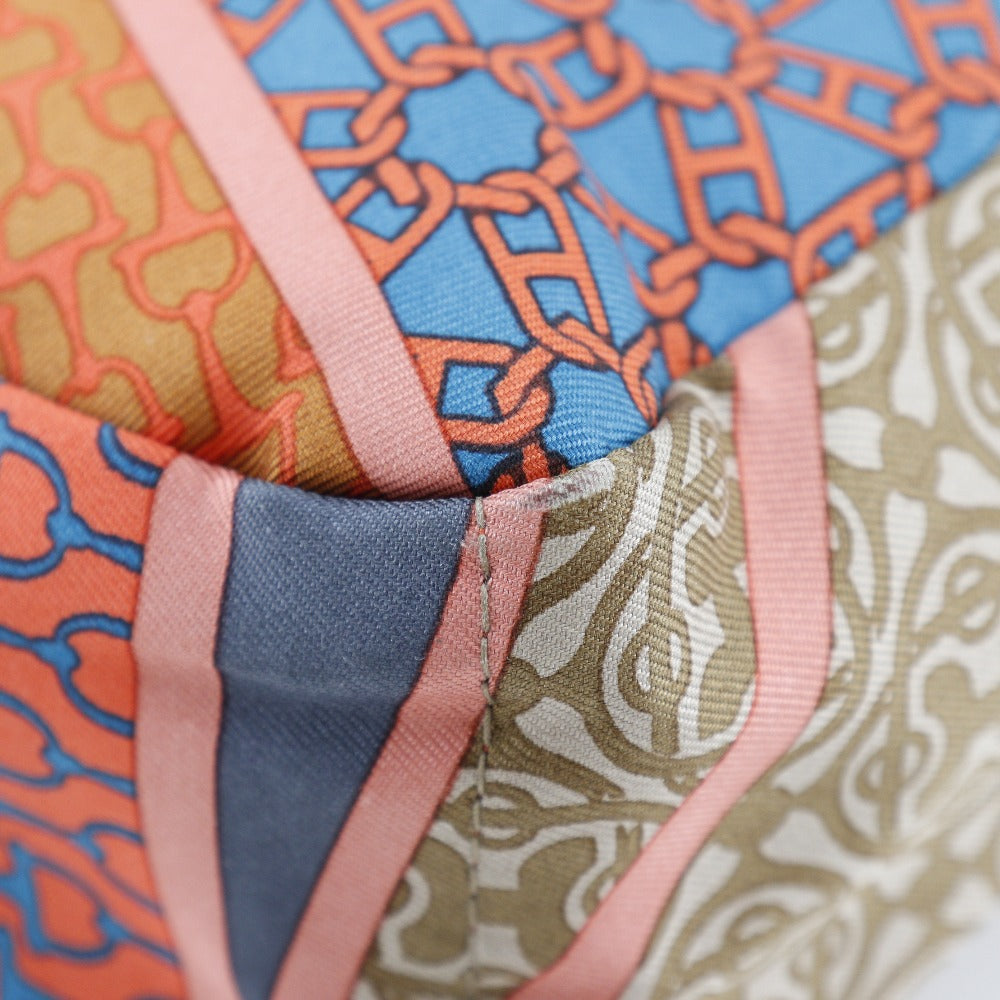 HERMES Pouch Silk, Vaubarenia Brown / orange CARRE EN CRAVATES Foolby 20