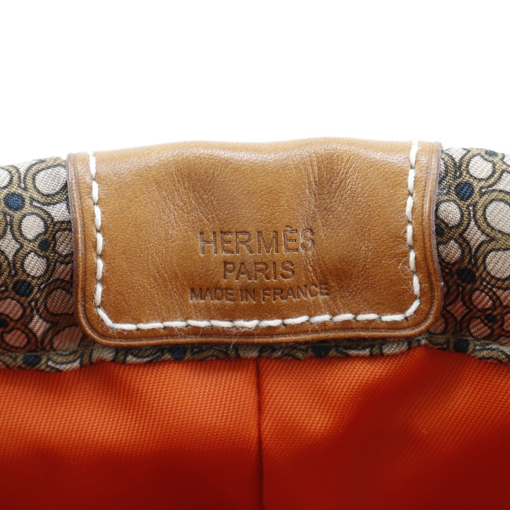 HERMES Pouch Silk, Vaubarenia Brown / orange CARRE EN CRAVATES Foolby 20