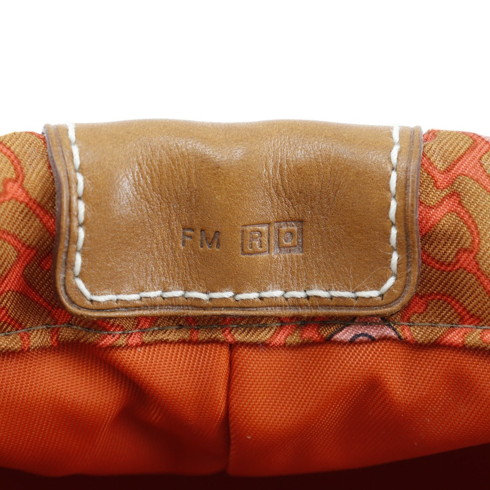 HERMES Pouch Silk, Vaubarenia Brown / orange CARRE EN CRAVATES Foolby 20