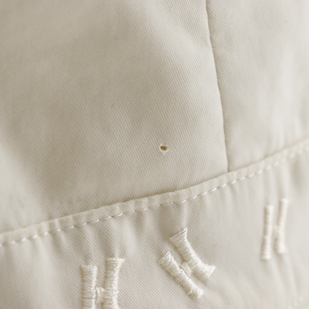 HERMES hat Polyester, Nylon off white H logo embroidery Bucket hat Women 57 Used