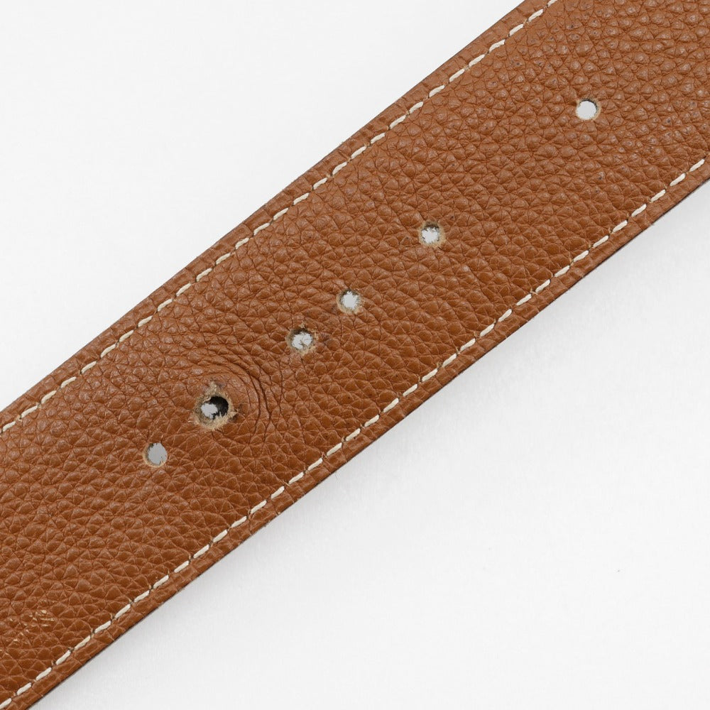 HERMES belt leather Brown / black Constance H belt 90