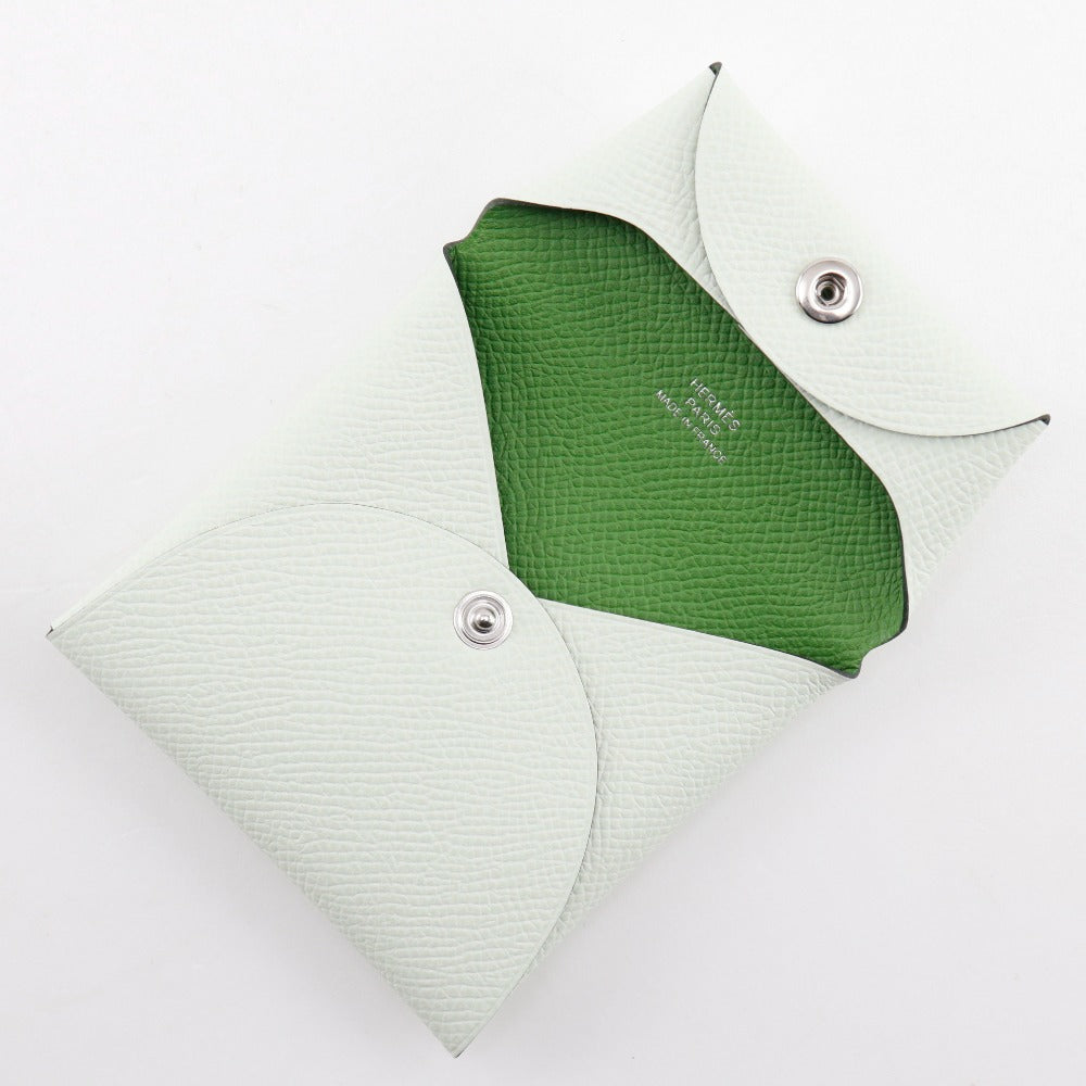 HERMES Coin case Epsom Light green By color Bastia unisex(Unisex) Used