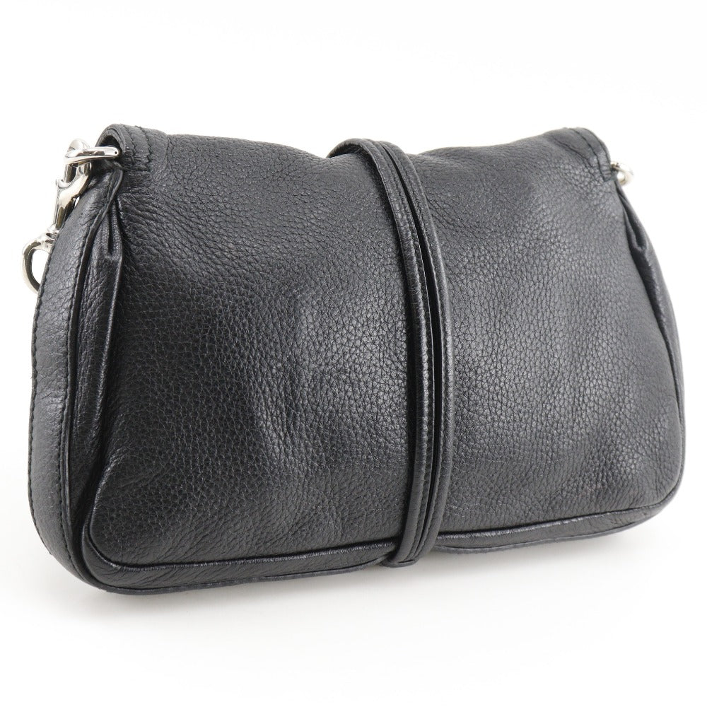 GUCCI Shoulder Bag 235320 leather black ChainShoulder Bamboo