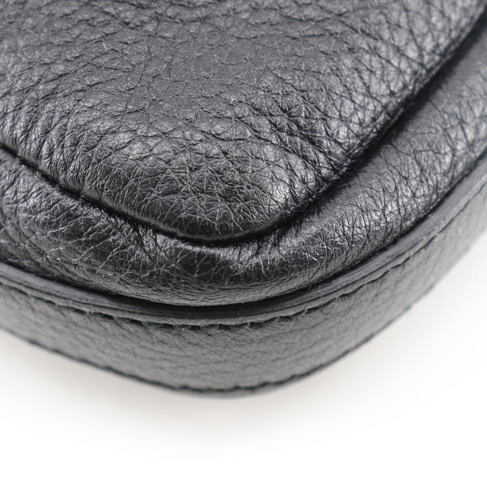GUCCI Shoulder Bag 235320 leather black ChainShoulder Bamboo