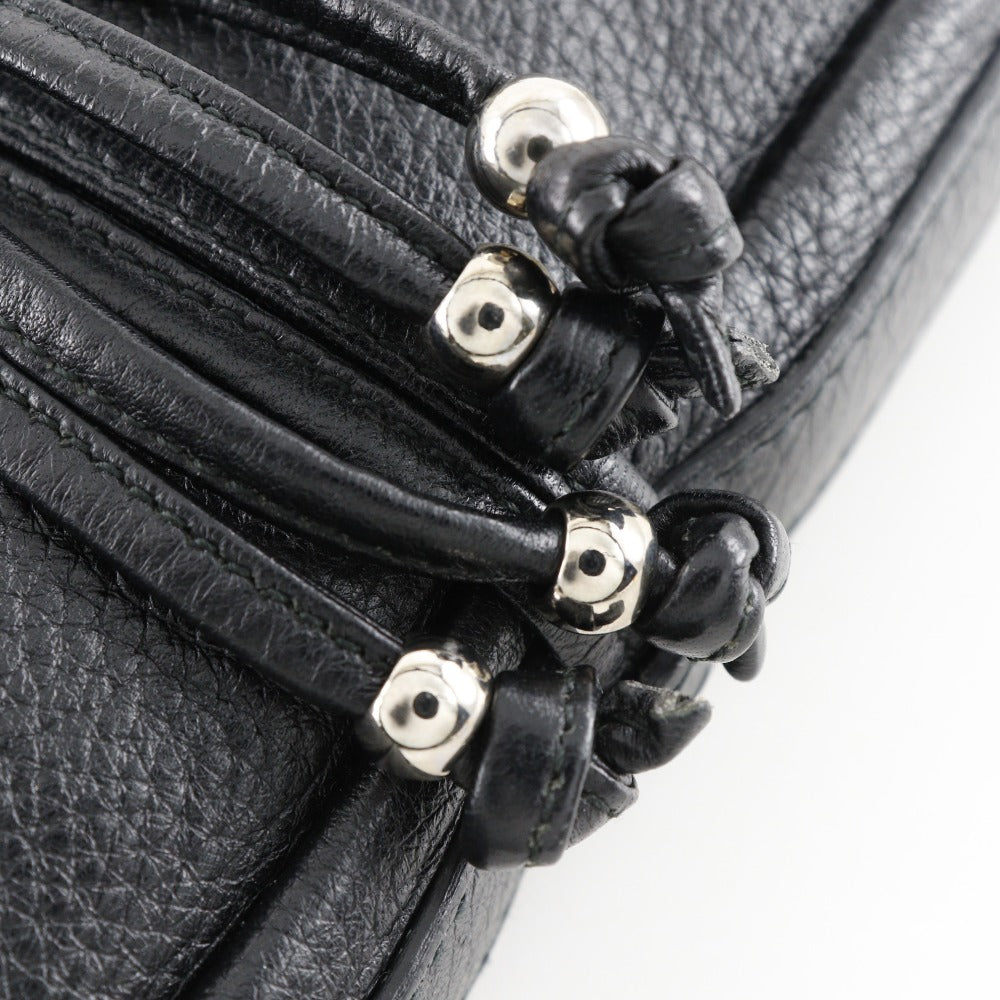 GUCCI Shoulder Bag 235320 leather black ChainShoulder Bamboo