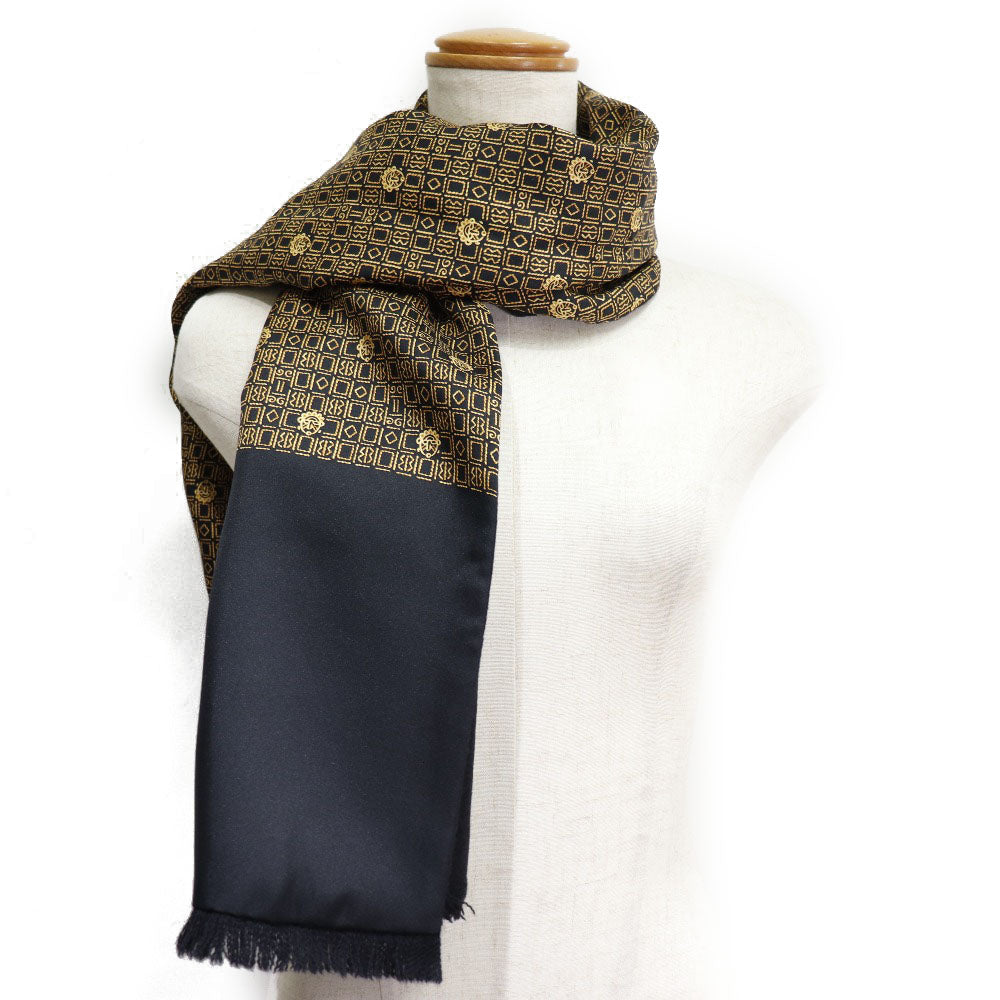HERMES Scarf Silk, Angora black unisex(Unisex) Used