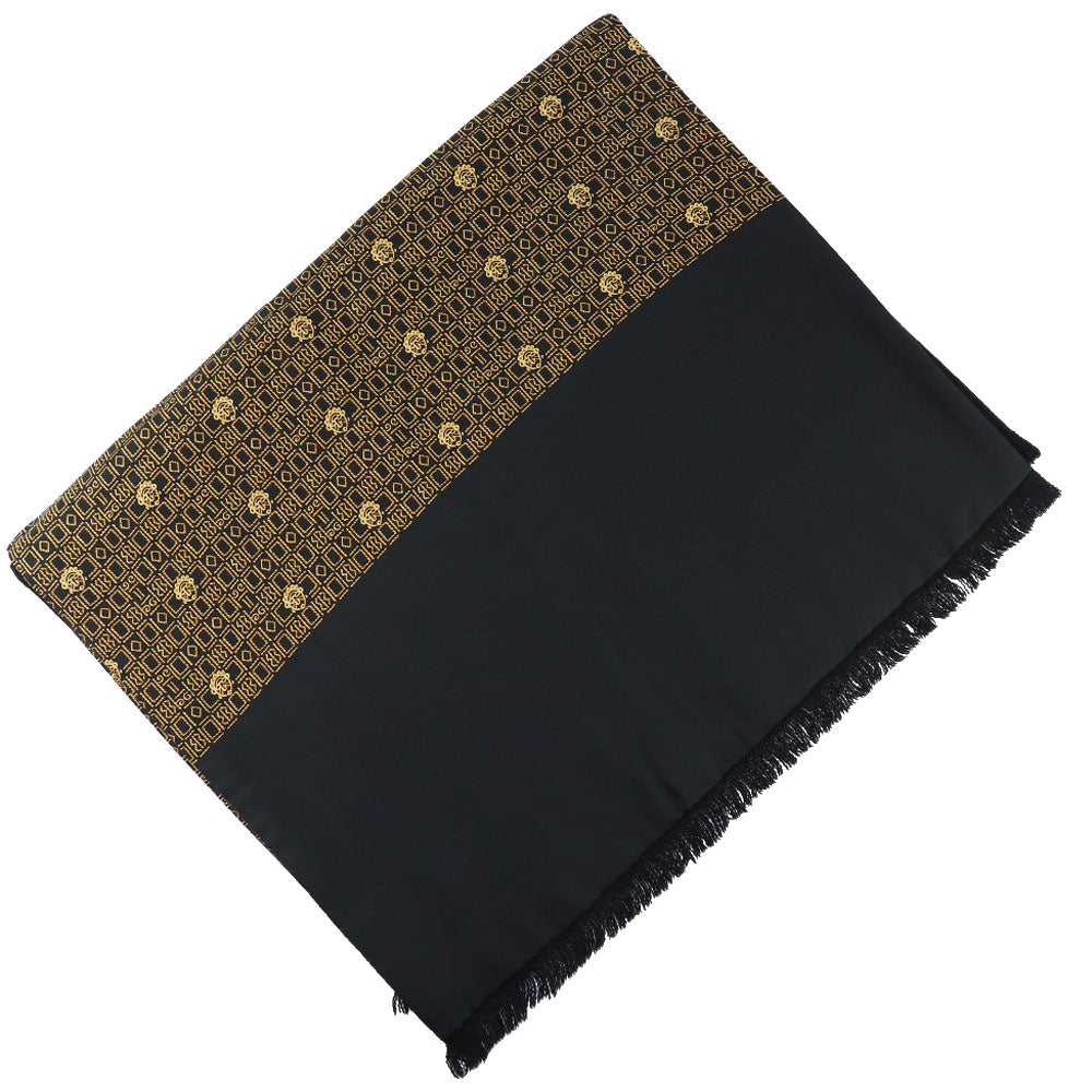 HERMES Scarf Silk, Angora black unisex(Unisex) Used