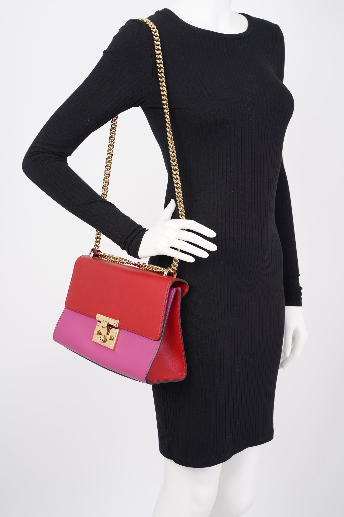 Gucci Padlock Pink / Red Leather