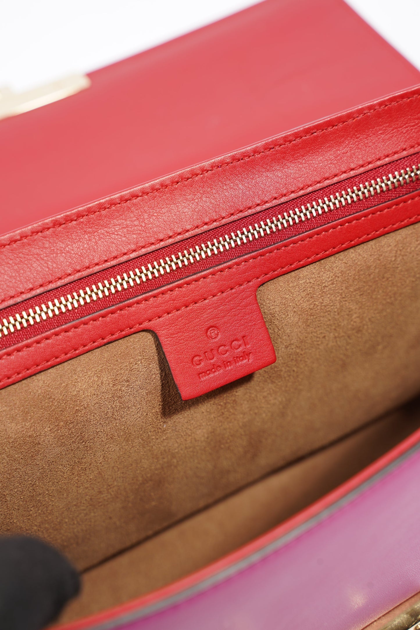 Gucci Padlock Pink / Red Leather