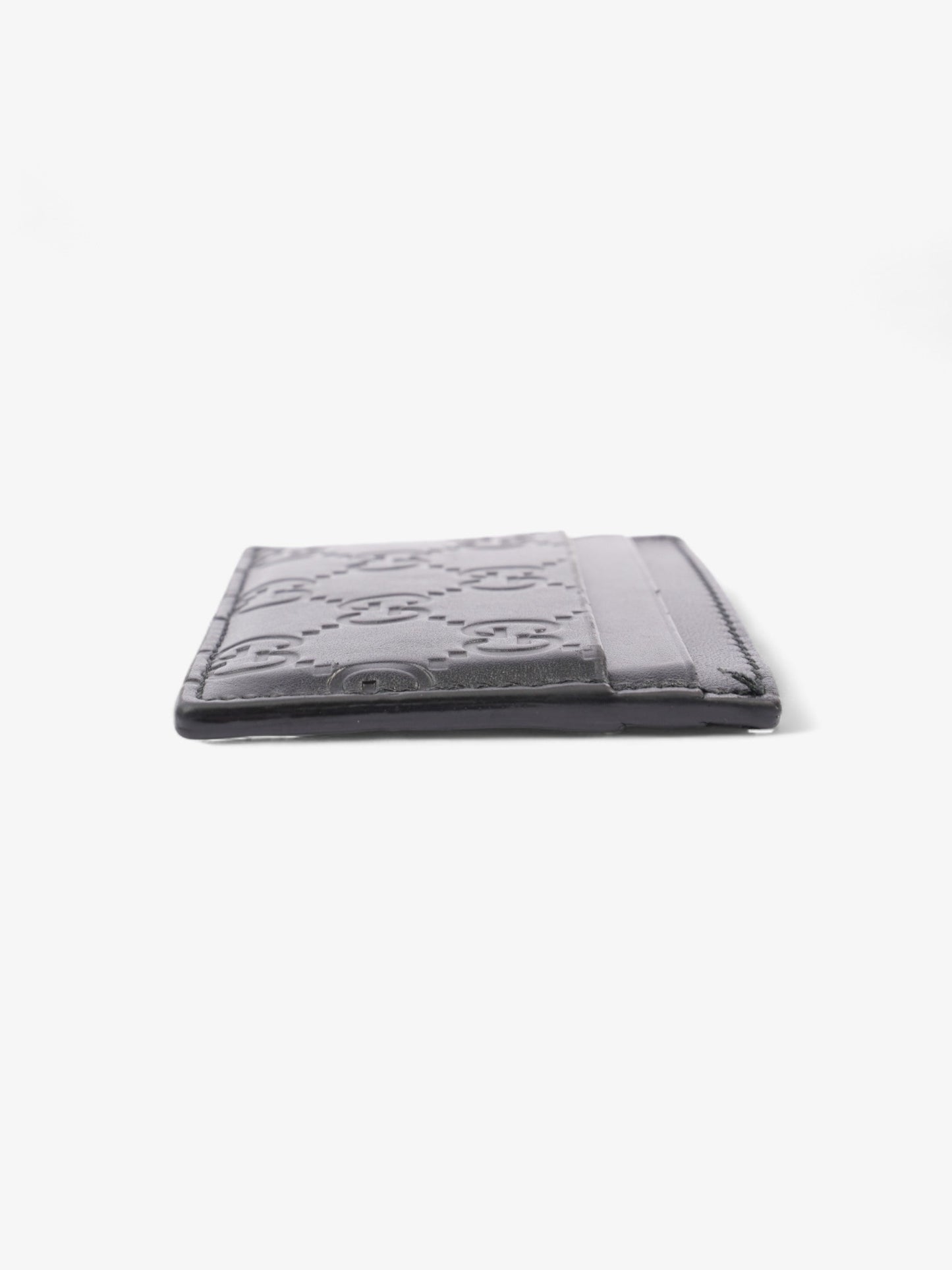 Gucci Guccissima Card Holder Black Empreinte Leather