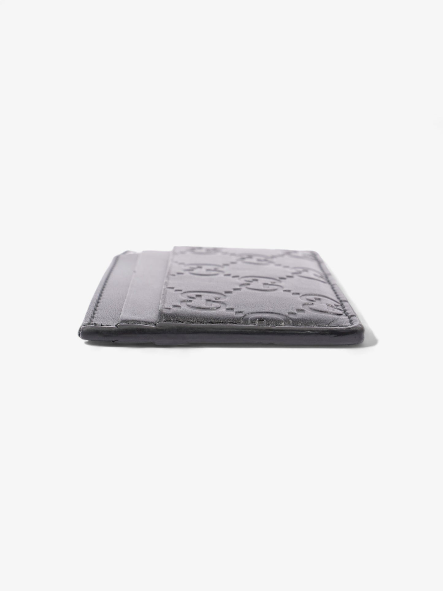 Gucci Guccissima Card Holder Black Empreinte Leather