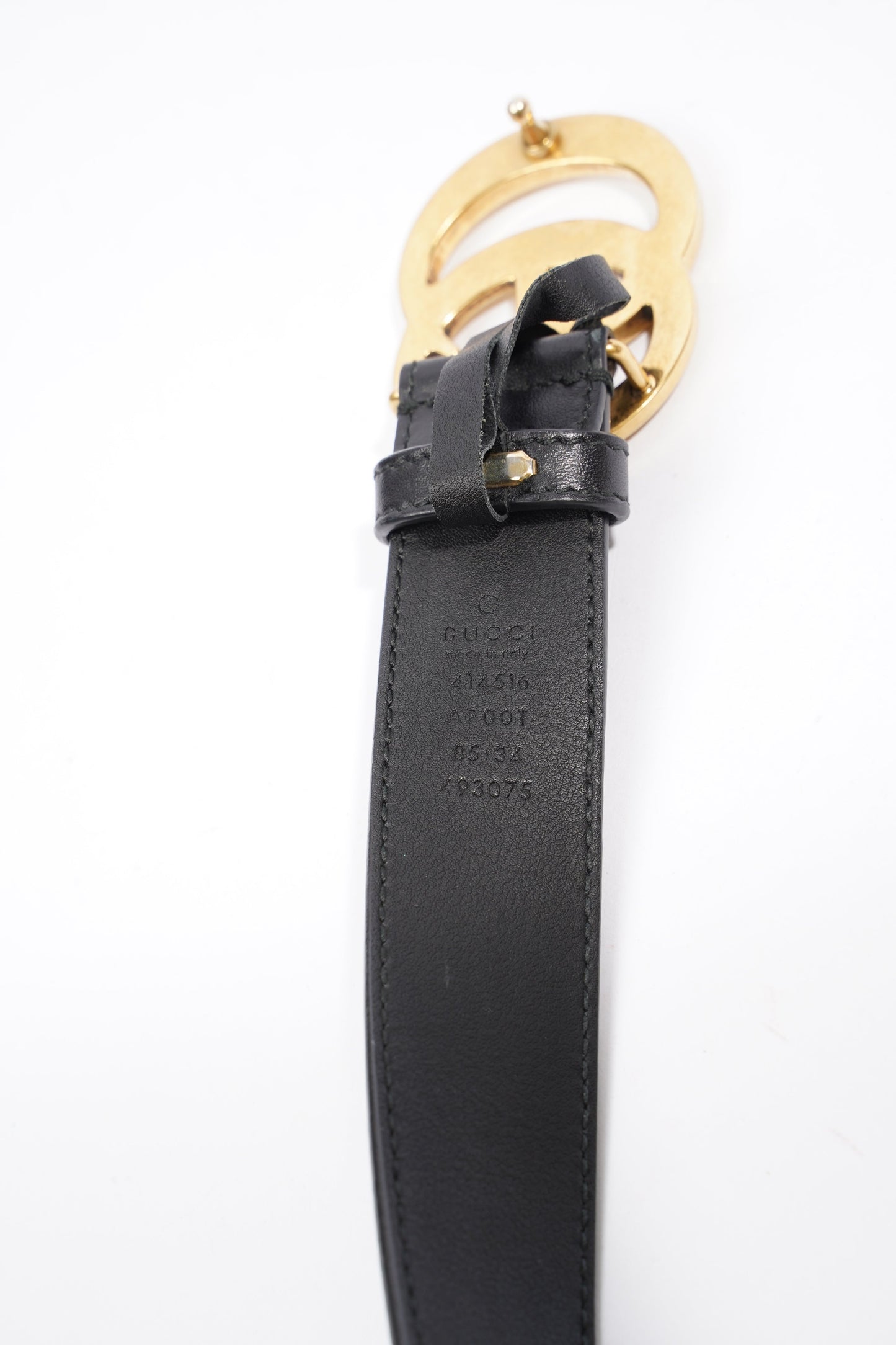 Gucci Marmont Belt Black / Gold Leather 85cm 34"