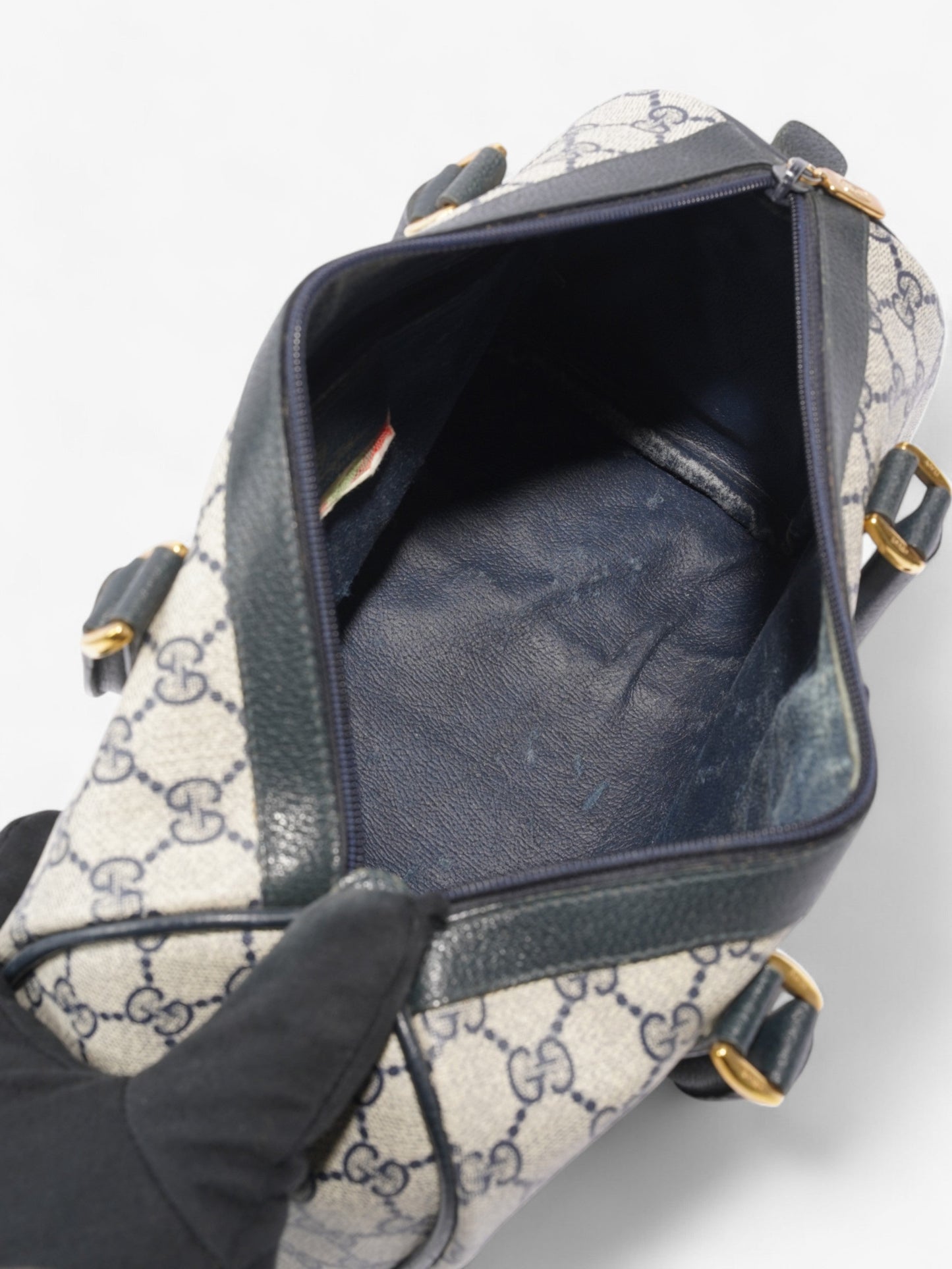Gucci Vintage Web Doctors Bag GG Supreme / Navy Blue Canvas