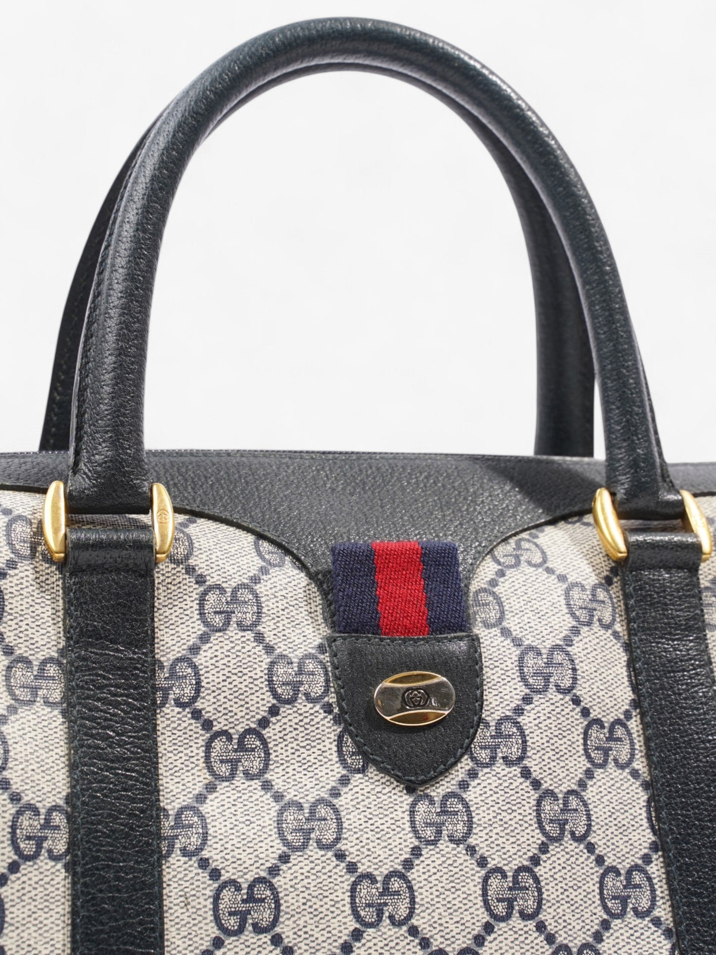 Gucci Vintage Web Doctors Bag GG Supreme / Navy Blue Canvas