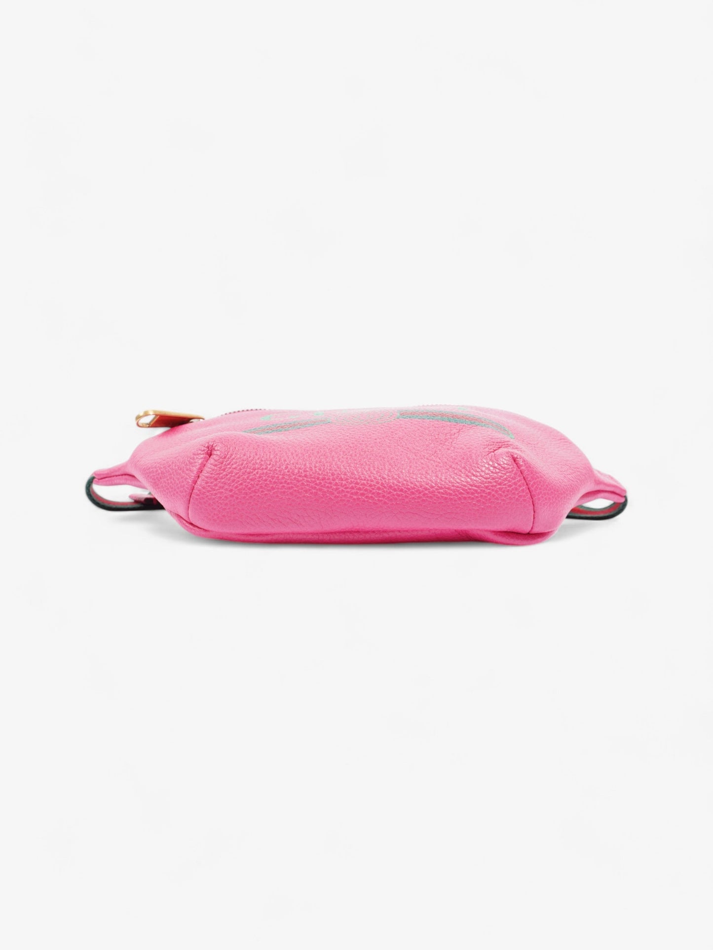 Gucci Logo Web Bum Bag Neon Pink / Green / Red Leather