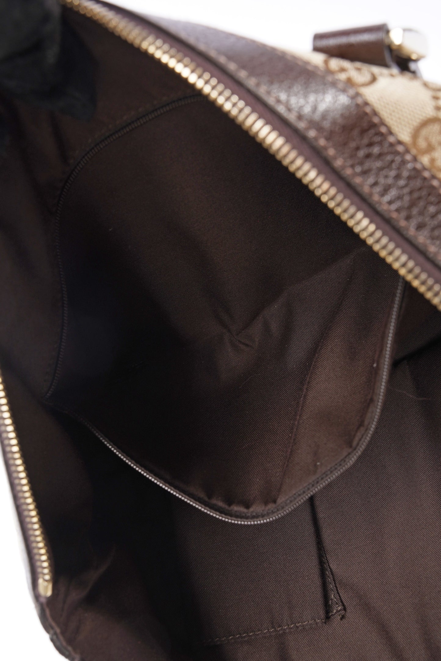 Gucci Abbey GG Tote GG Supreme / Brown Leather Canvas