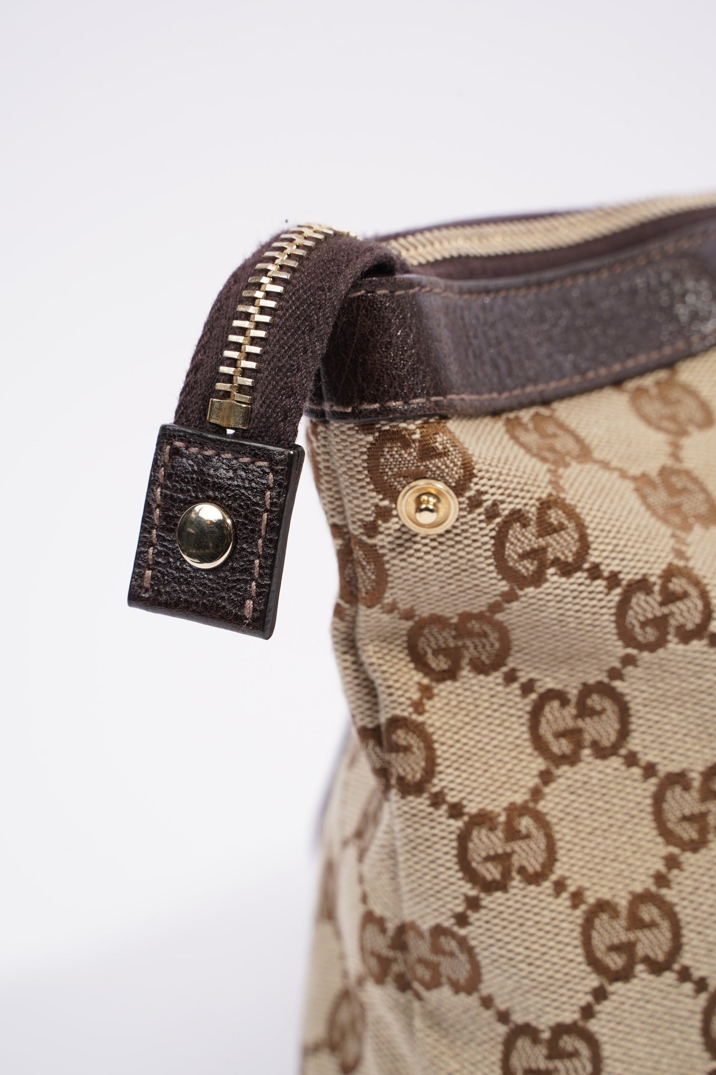 Gucci Abbey GG Tote GG Supreme / Brown Leather Canvas