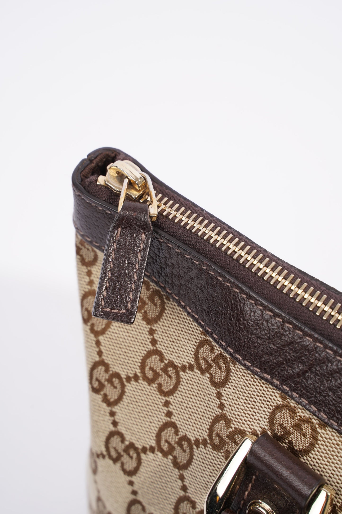 Gucci Abbey GG Tote GG Supreme / Brown Leather Canvas