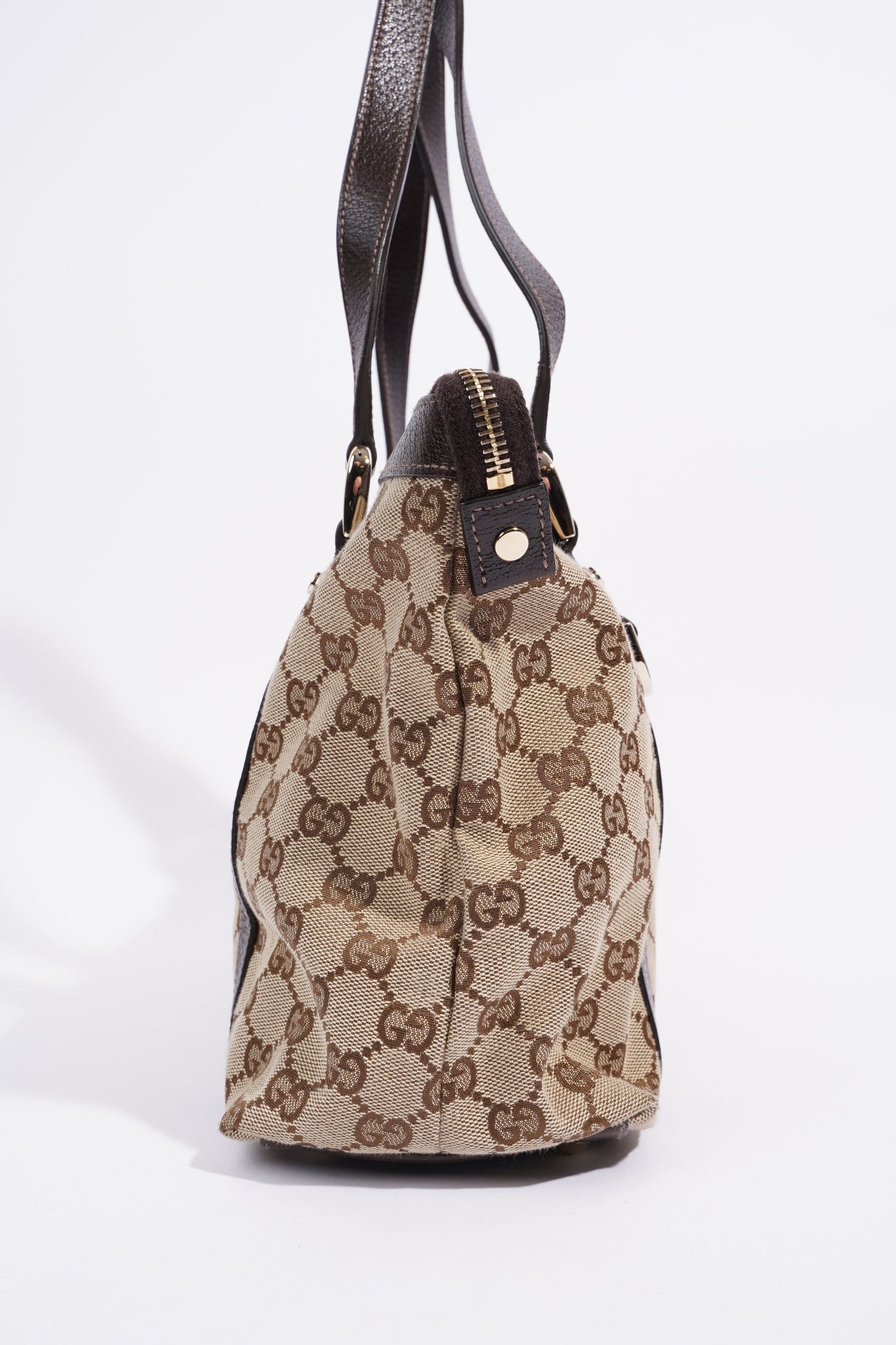 Gucci Abbey GG Tote GG Supreme / Brown Leather Canvas