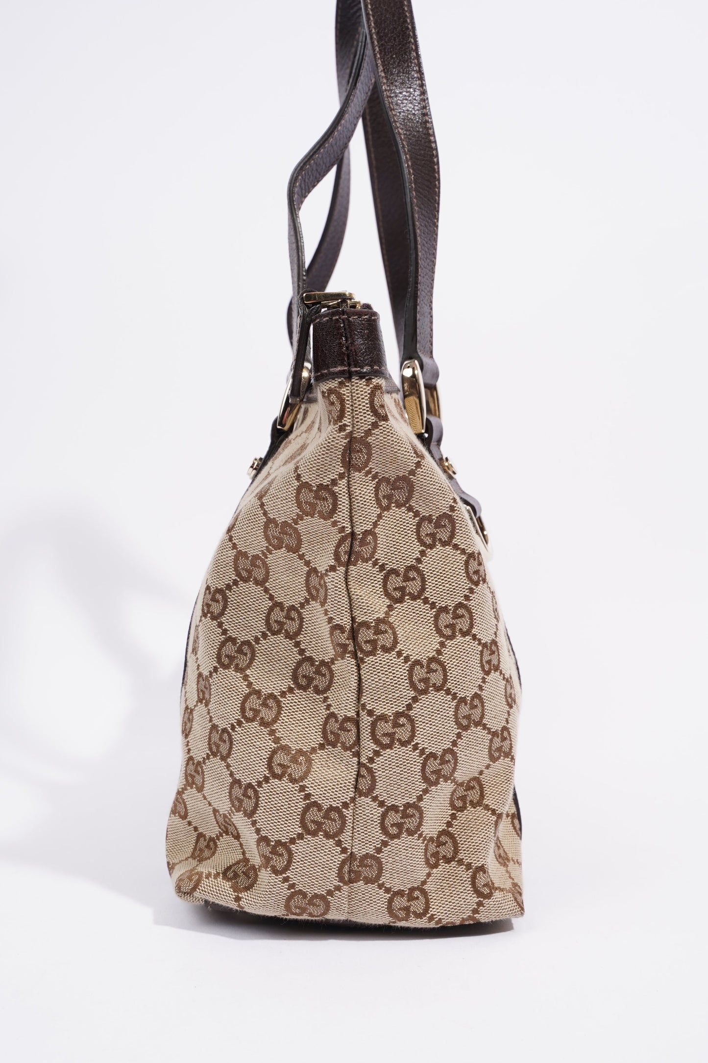 Gucci Abbey GG Tote GG Supreme / Brown Leather Canvas
