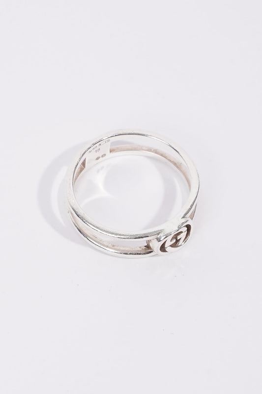 Gucci Interlocking G Thin Open Band Silver Silver Sterling 18